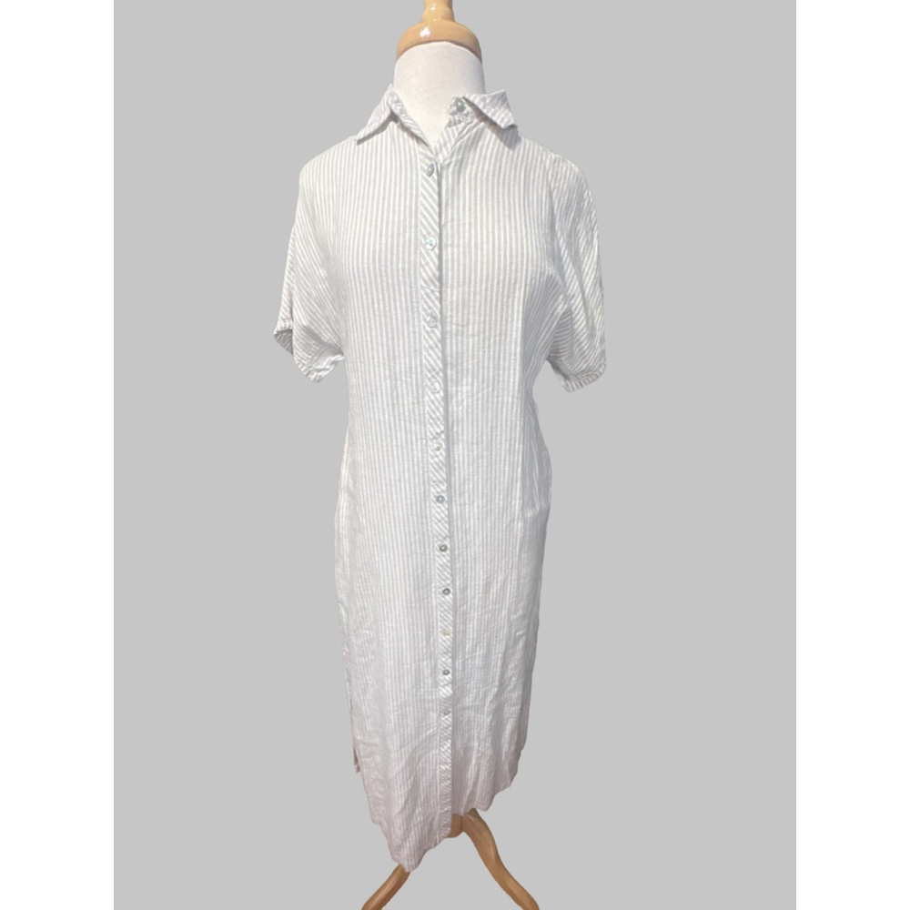 LUCKY BRAND LInen Blend Button Down Dress Size XS